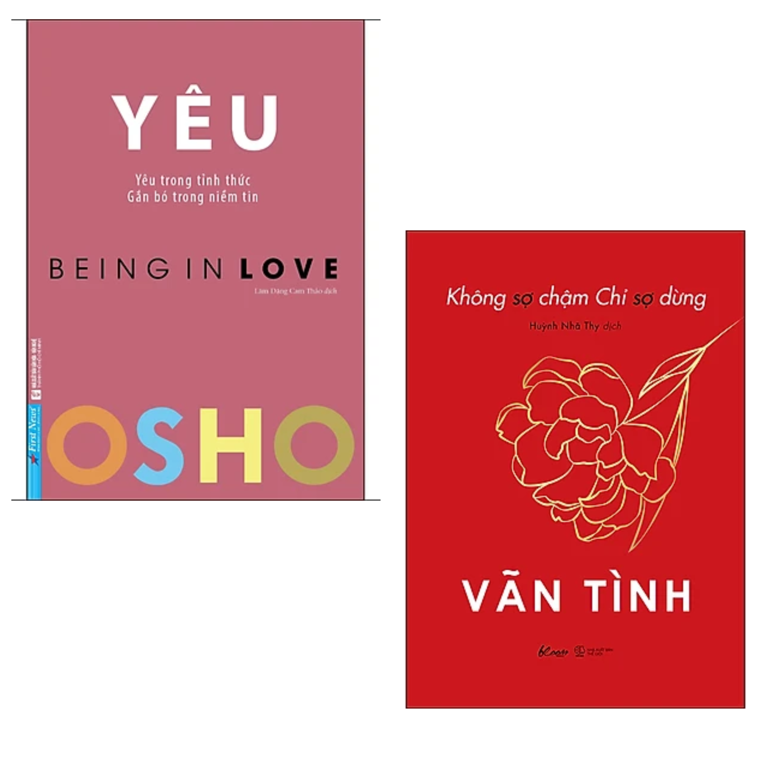 Combo 2 cuốn sách Nghệ Thuật Sống Đẹp : OSHO - Yêu - Being In Love + Không Sợ Chậm Chỉ Sợ Dừng