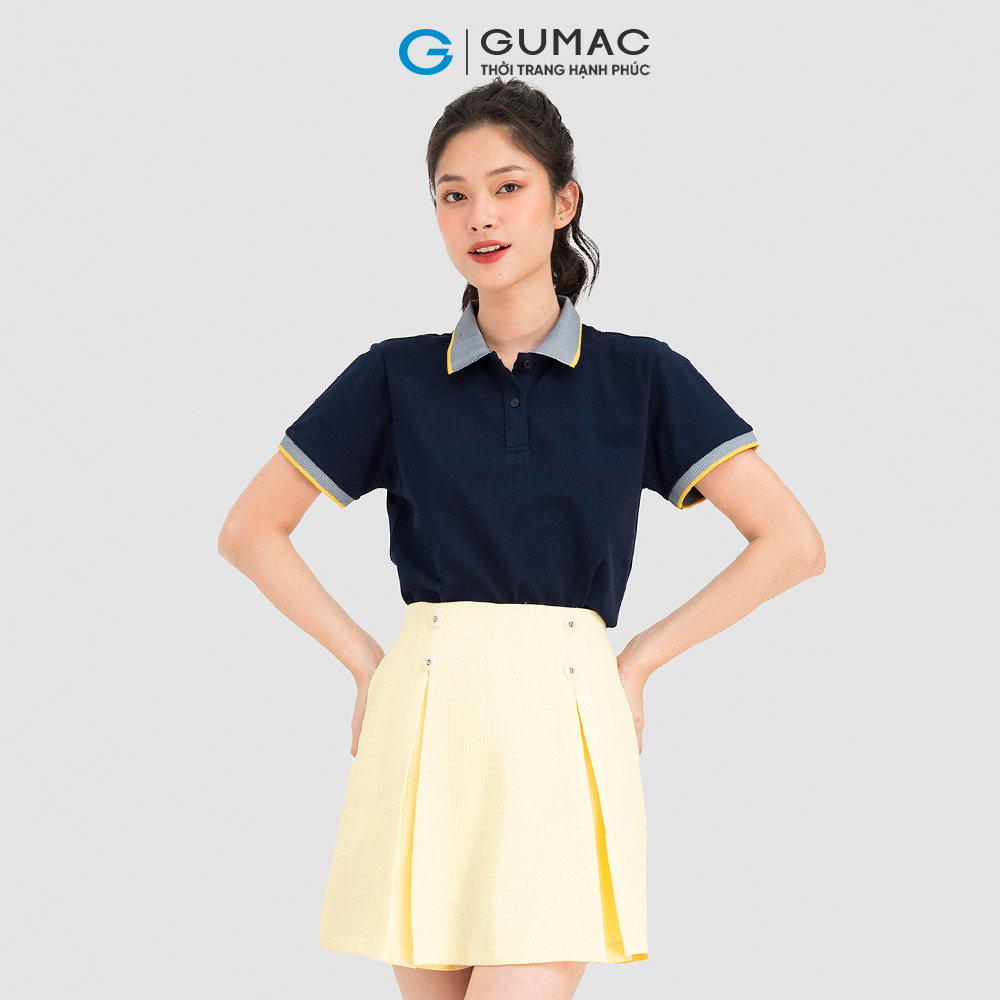 Áo polo nữ GUMAC ATC08028 phối bo nhiều màu