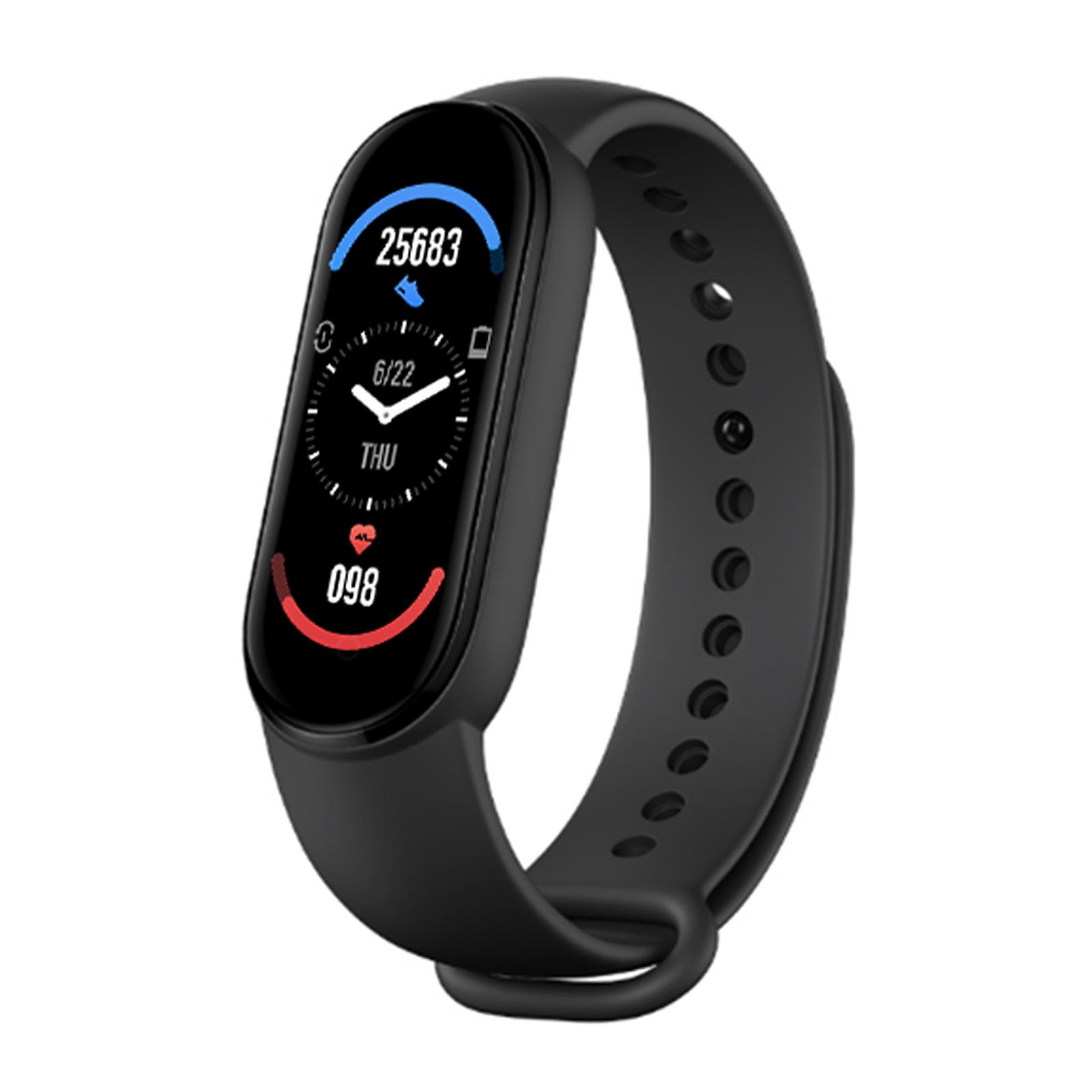 Đồng hồ thể dục thông minh M6 theo dõi nhịp tim Màn hình ngủ 0.96in Màn hình màu IP67 không thấm nước