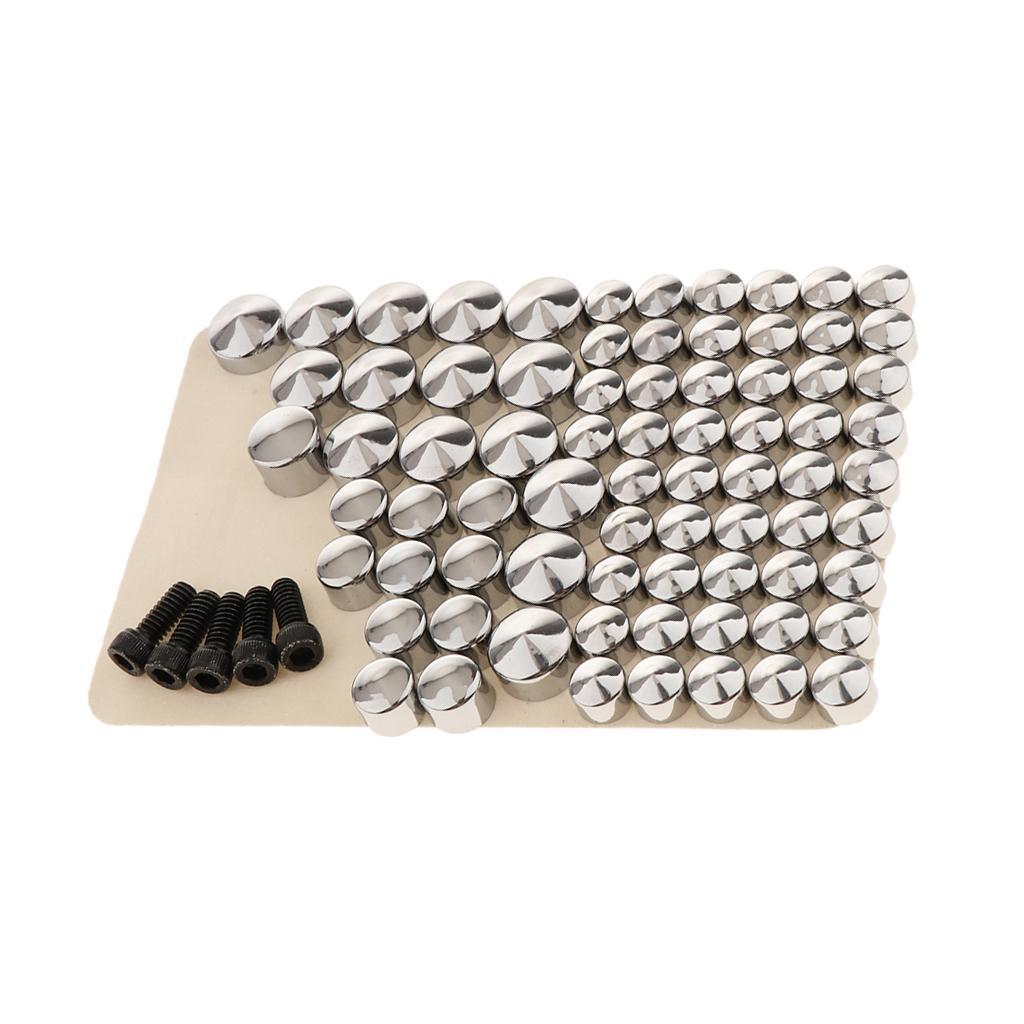 Solid Motorcycle Chrome ABS Toppers Caps Cover for FLT/