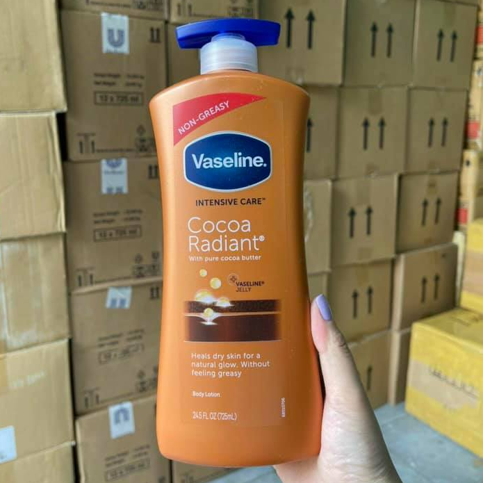 Sữa Dưỡng Thể Vaseline Total Moisture Cocoa Radiant 725ml mẫu mới