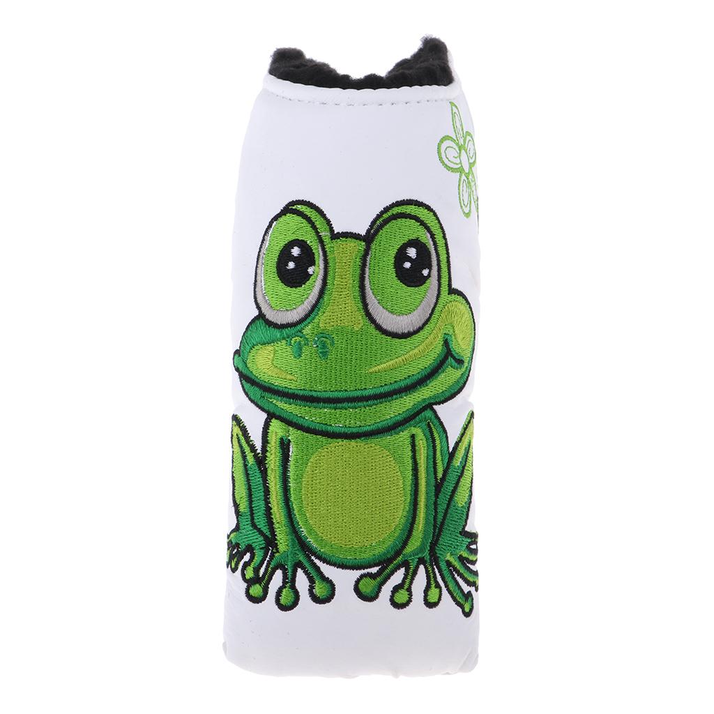 Golf Putter Cover Frog Pattern  Center Putter PU Head Protector