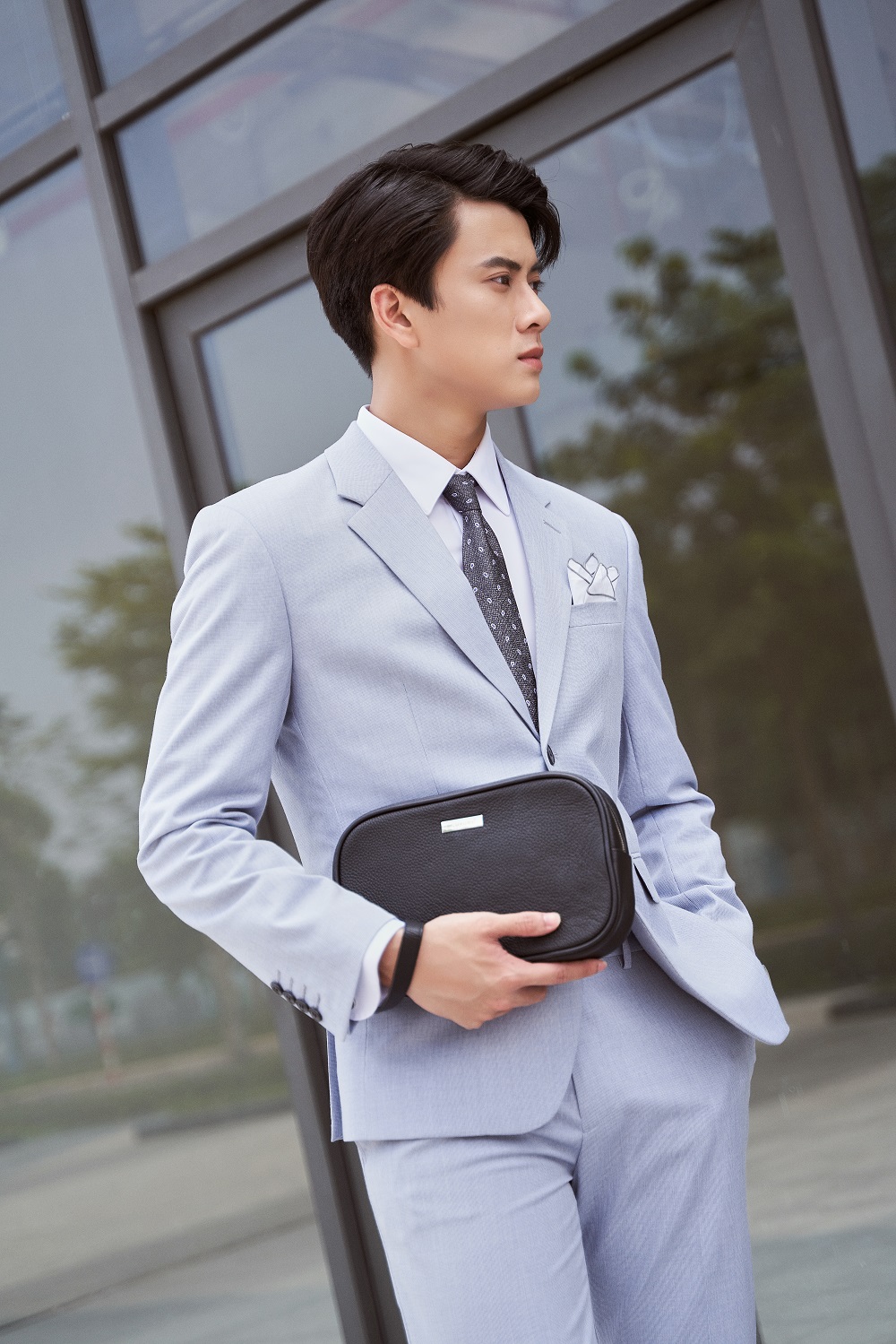 Bộ vest nam com lê Biluxury suit cưới công sở cao cấp hai nút phong cách Satorial 6AVBH202XNH