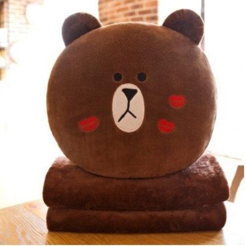 Bộ Chăn Gối Gấu Bông Totoro tròn. Chăn gối văn phòng 3in1