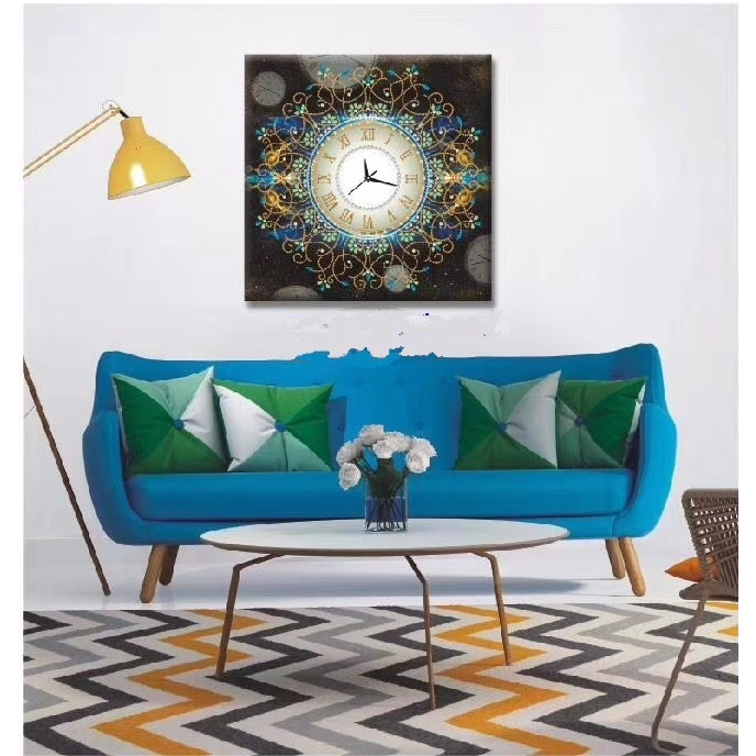 TRANH ĐÍNH ĐÁ ĐỒNG HỒ 50x50CM - TỰ ĐÍNH