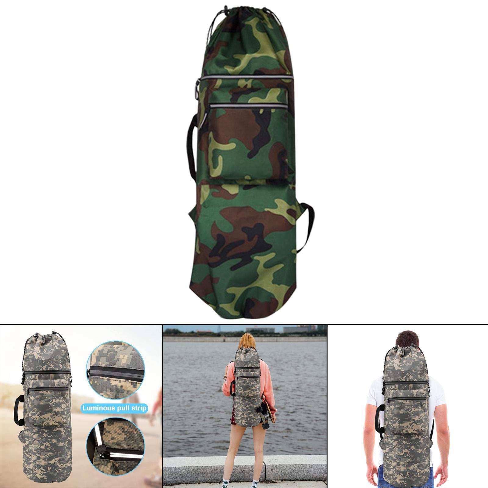 Portable Skateboard Longboard Carry Bag, 2 Shoulder Bag Handy Backpack