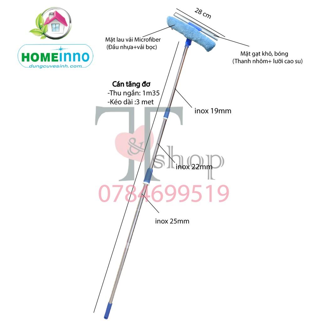 Bộ Cây Lau Kính + Gạt Nước Kiếng + Quét Mạng Nhện + Móc Lấy Đồ Cán Dài 1m4, 2m, 3m