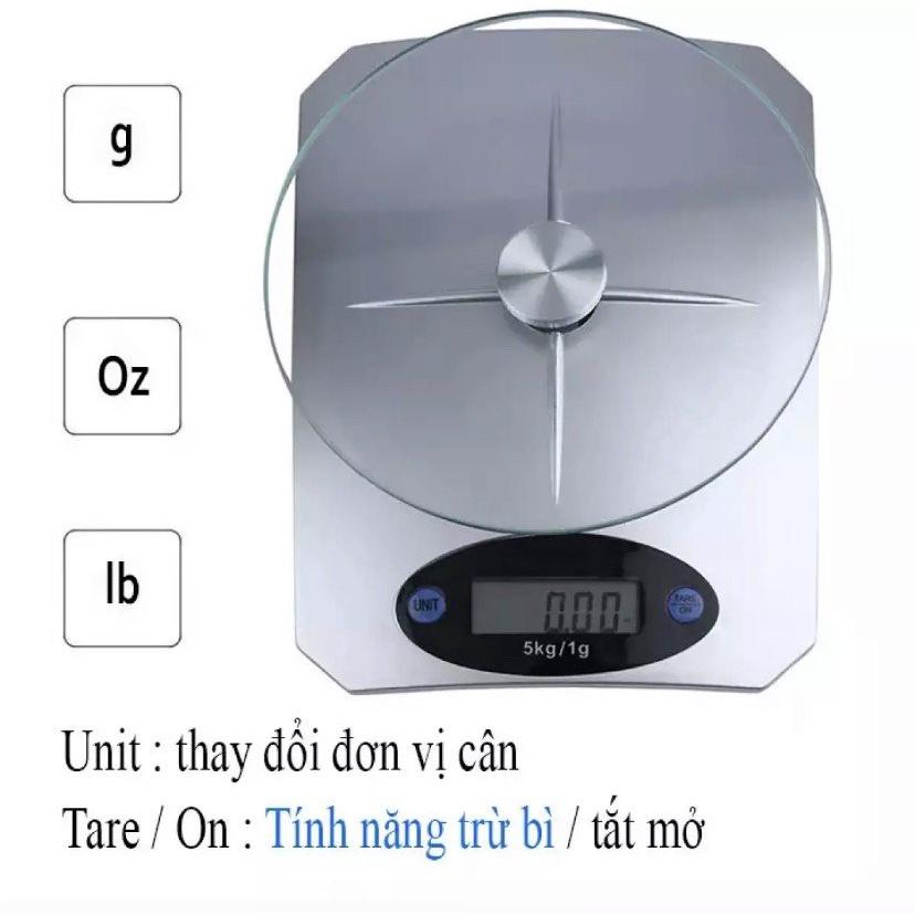 Cân điện tử MEIDI 5KG cân mặt kính cường lực độ chính xác cao