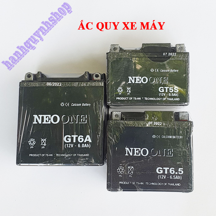 Ắc quy xe máy Dream Wave Lead Vision AB 12V 5.5A 6A 6.5A hãng NEO ONE