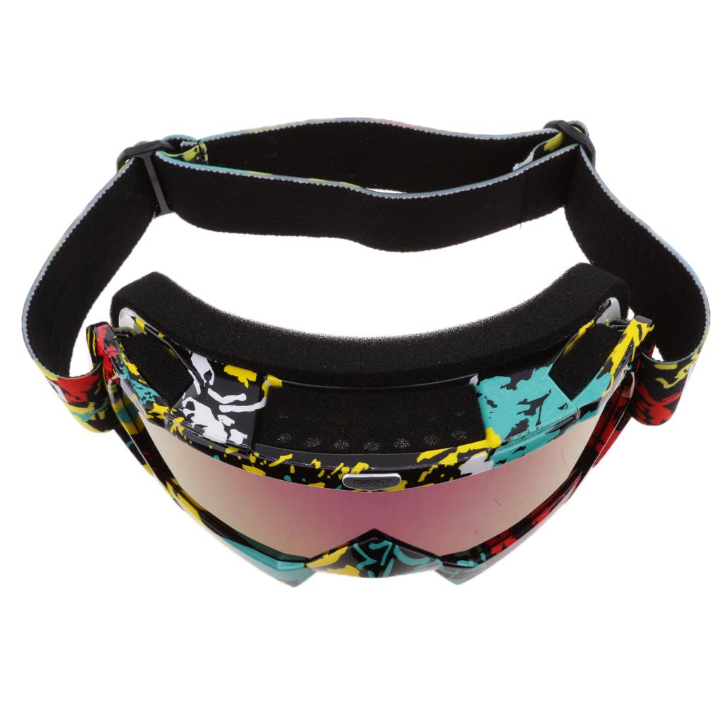 Motorcycle Motocross Windproof Anti-Fog Dustproof Goggles Colorful