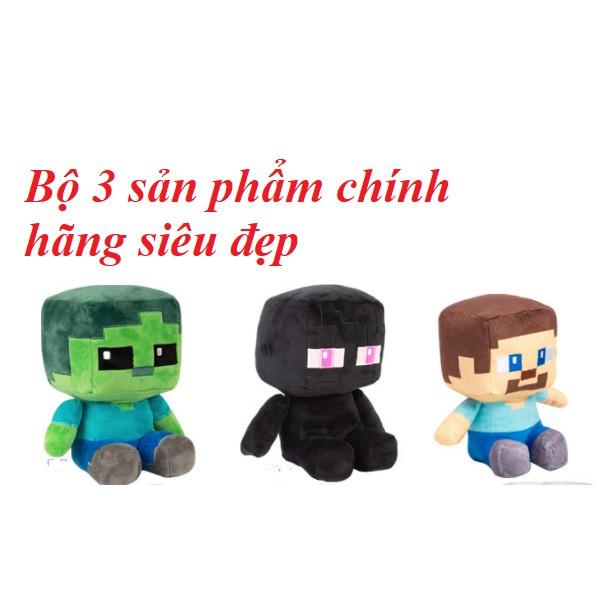 Nhồi bông zombie minecraft chipi chính hãng mojang