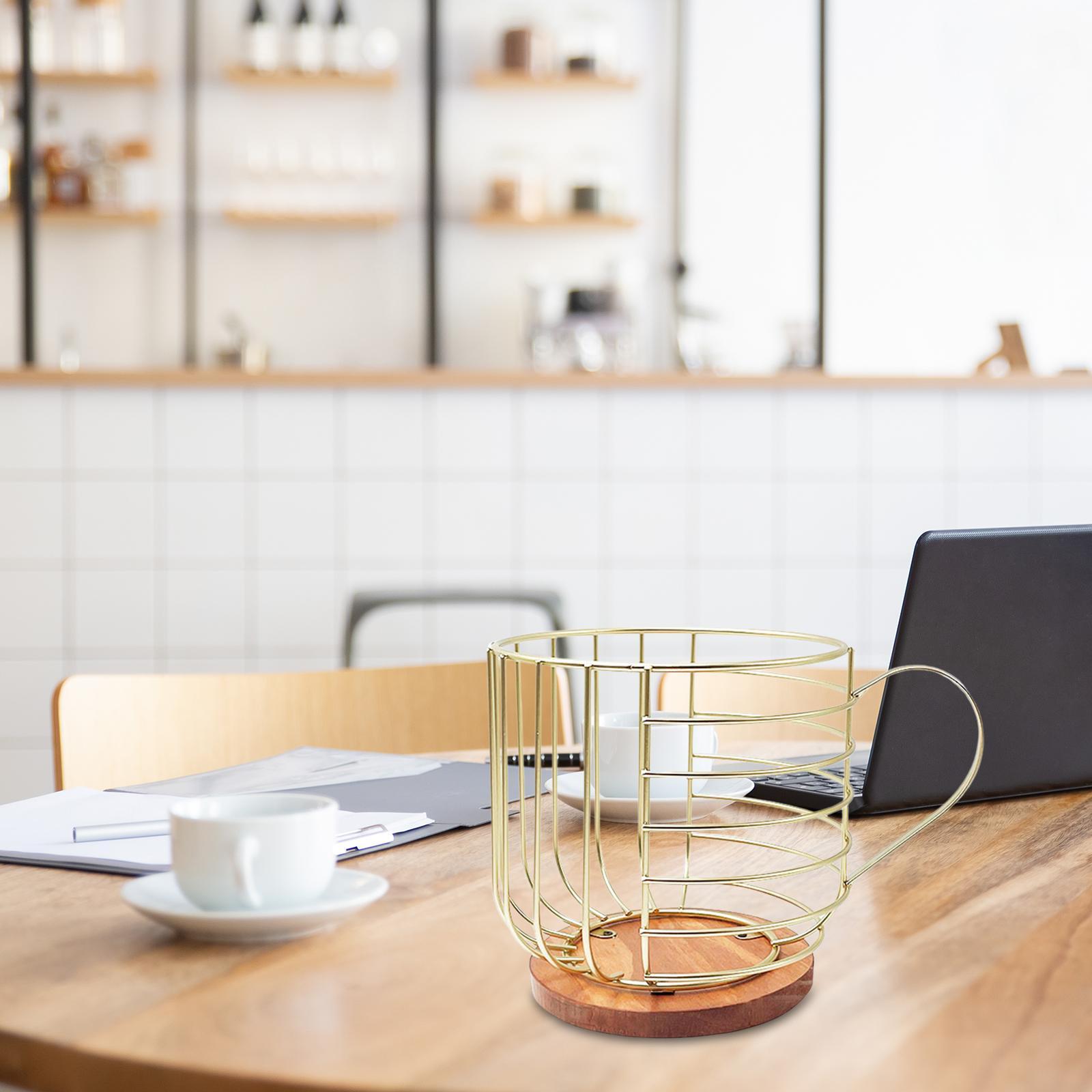 Coffee Pod Holder Organizer Cup Wire Coffee Pod Basket for Kitchen Pod