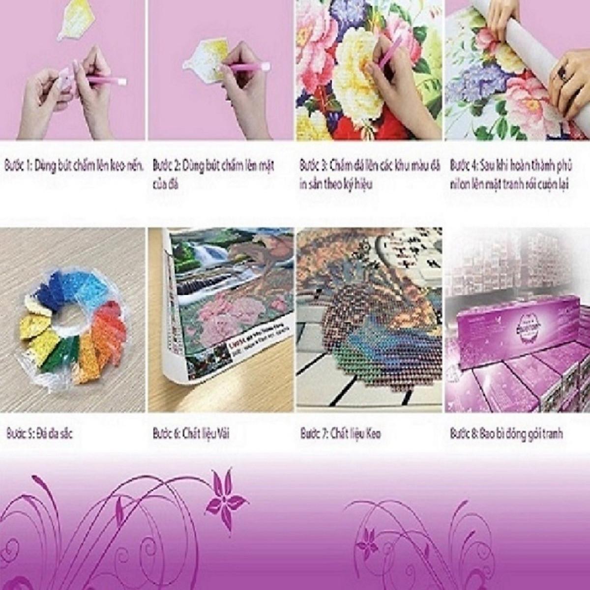 Tranh đính đá Quan Âm Bồ Tát - chưa đính
