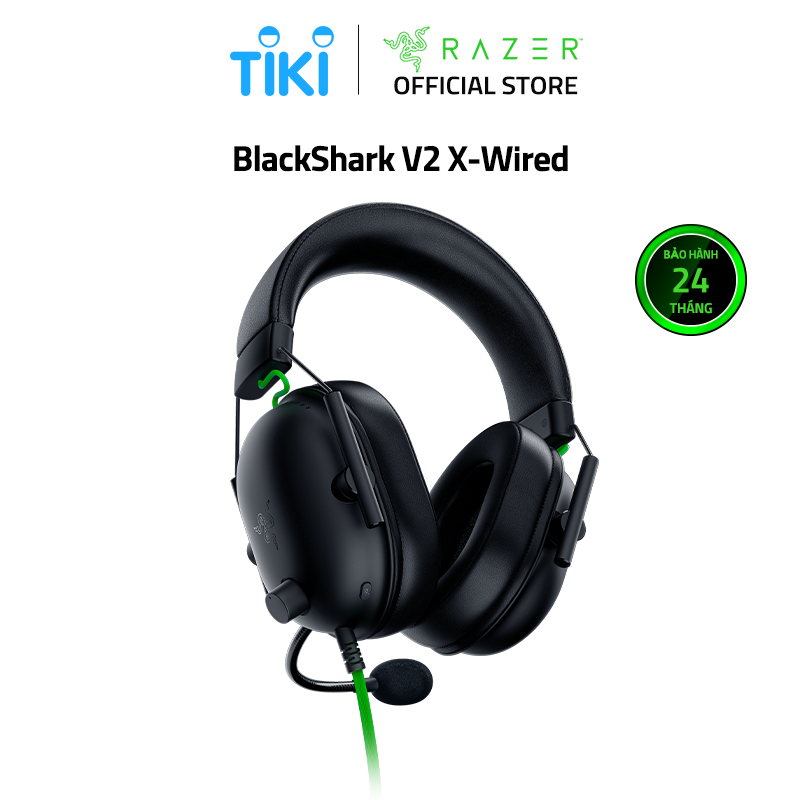 Tai nghe Razer BlackShark V2 X (đệm tai da, không có soundcard) - Hàng chính hãng