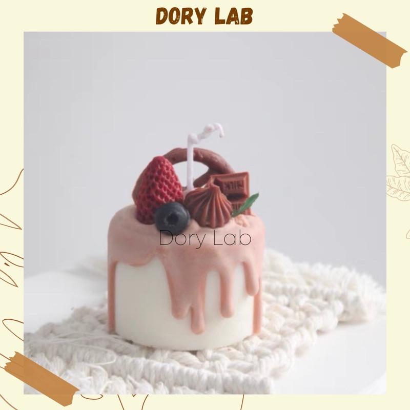 Nến Thơm Bánh Kem Dâu Tây Bánh Qui Sôcôla Handmade, Quà Tặng Sinh Nhật - Dory Lab