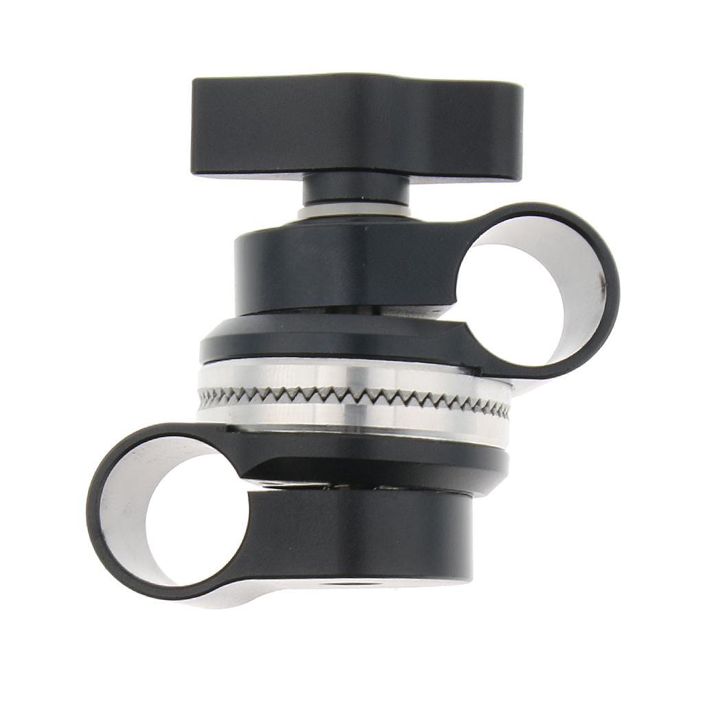 15mm Rod Clamp Swivel for Camera Shoulder Rig System Accessory 360 Degree