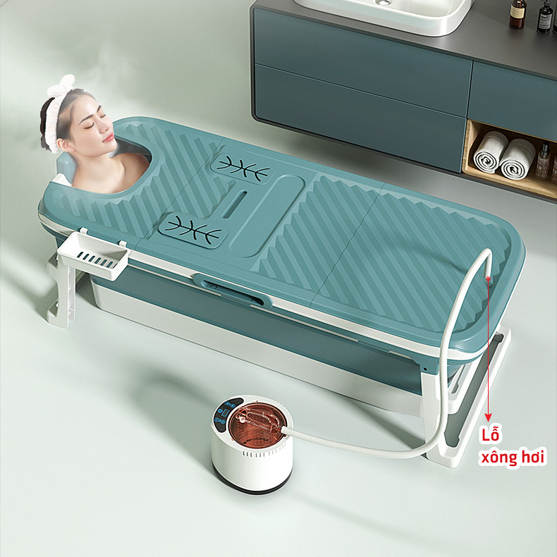 Bồn Tắm Bể Bơi Nhựa Xếp Gấp Gọn Xông Hơi Xông Khô Spa Phiên Bản Mới 149cm 132cm Trẻ Em Người Lớn