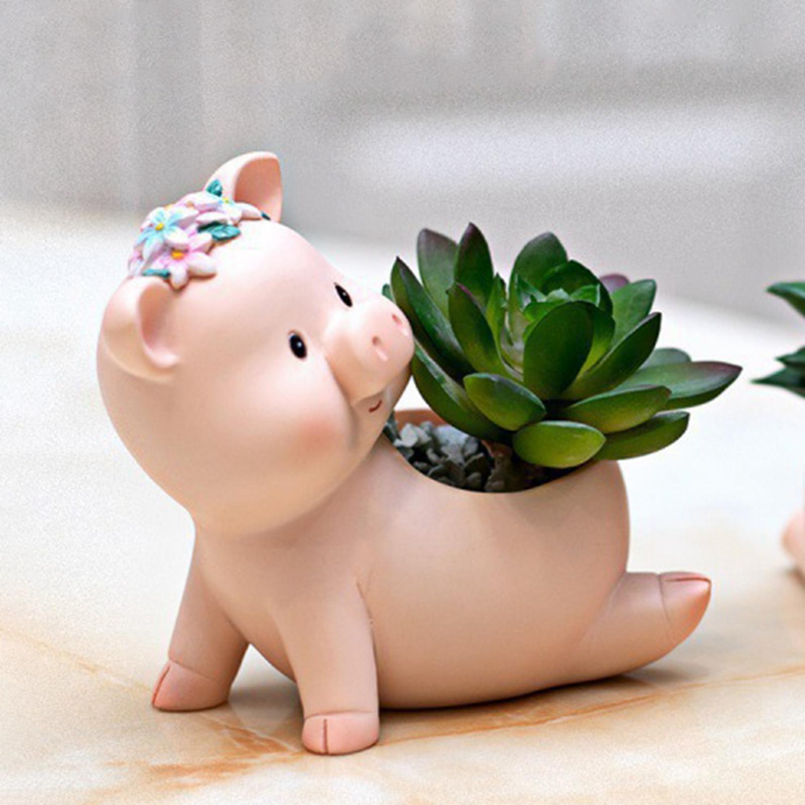 Resin Succulent Pot Planter Container Cute Bonsai Plant Pot