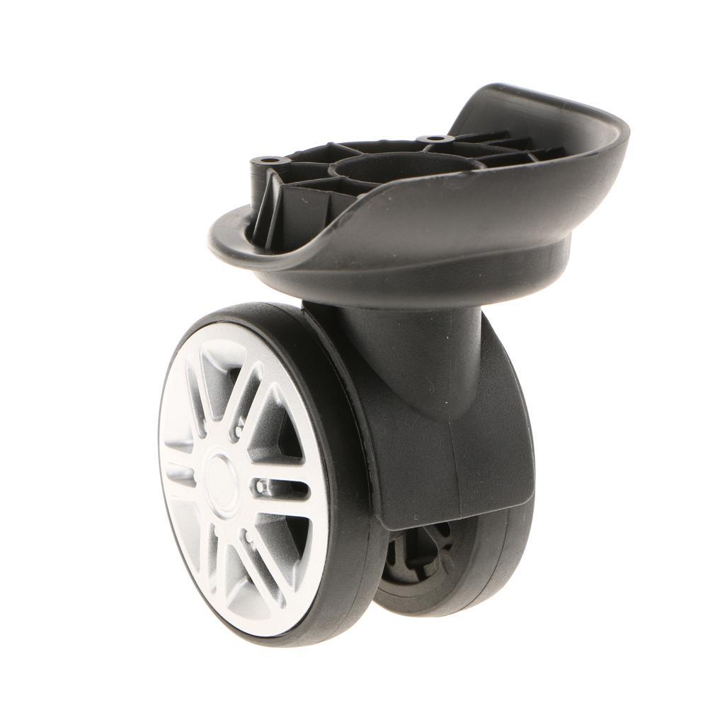 3x 4 Pieces Replacement Travel Luggage / Trolley Case Universal Swivel Casters Dual Roller Bearing Wheels for DIY / Repair - Black