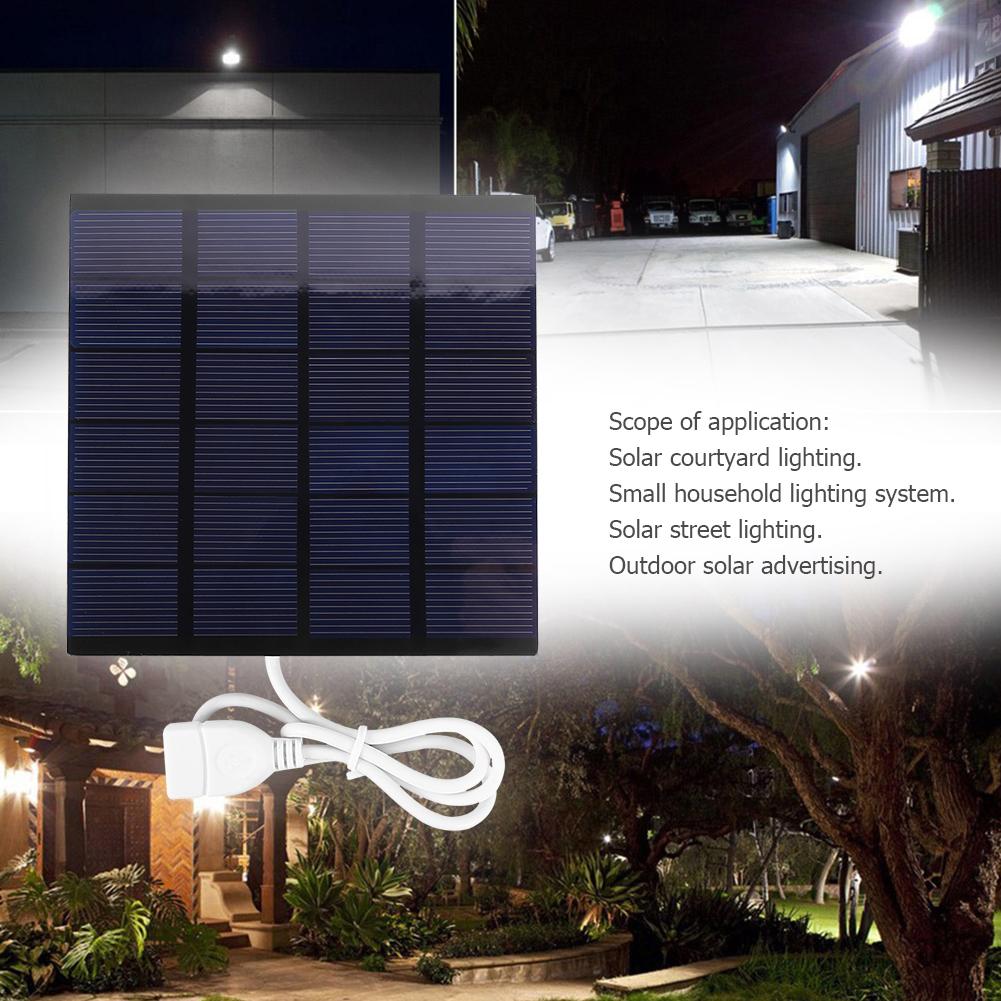 1.5W 6V USB Tấm Pin Năng Lượng Mặt Trời Polysilicon Di Động Du Lịch Ngoài Trời Tự Làm Sạc Năng Lượng Mặt Trời Máy Phát Điện Cho Pin Điện Thoại Di Động
