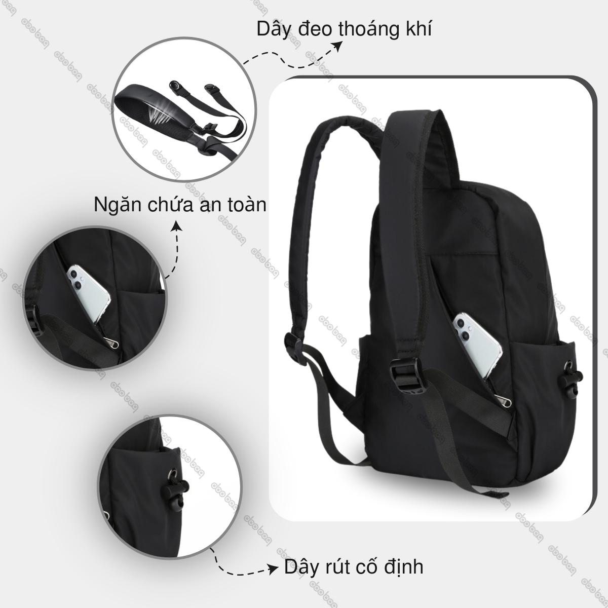 Balo nam thời trang thiết kế nhỏ gọn Doo Bag nhiều ngăn tiện lợi chống thấm nước tốt