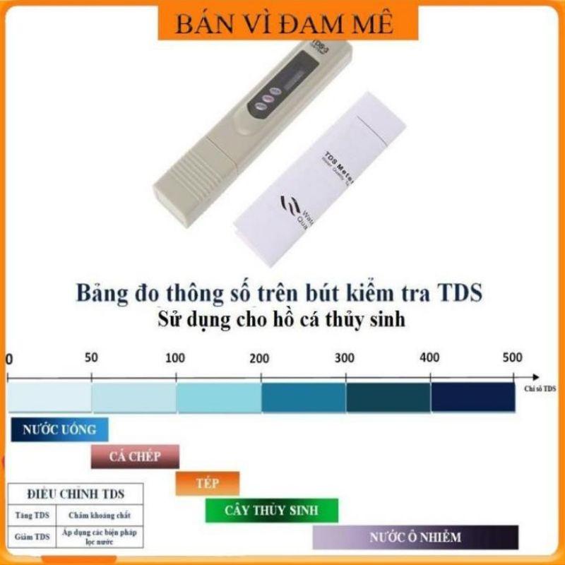 Bút đo nước sạch sinh hoạt, nước hồ cá, tép - Bút đo thử nước sạch độ chính xác cao, tiện lợi, dễ sử dụng.