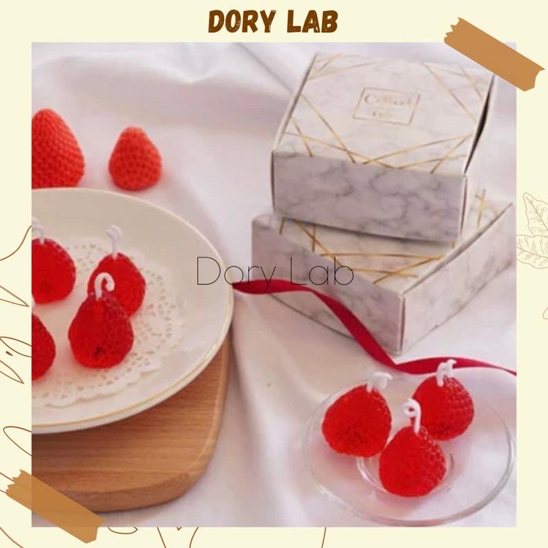 Nến Thơm Quả Dâu Tây Size Mini Thạch Jelly Không Khói, Phụ Kiện Decor Chụp Ảnh - Dory Lab