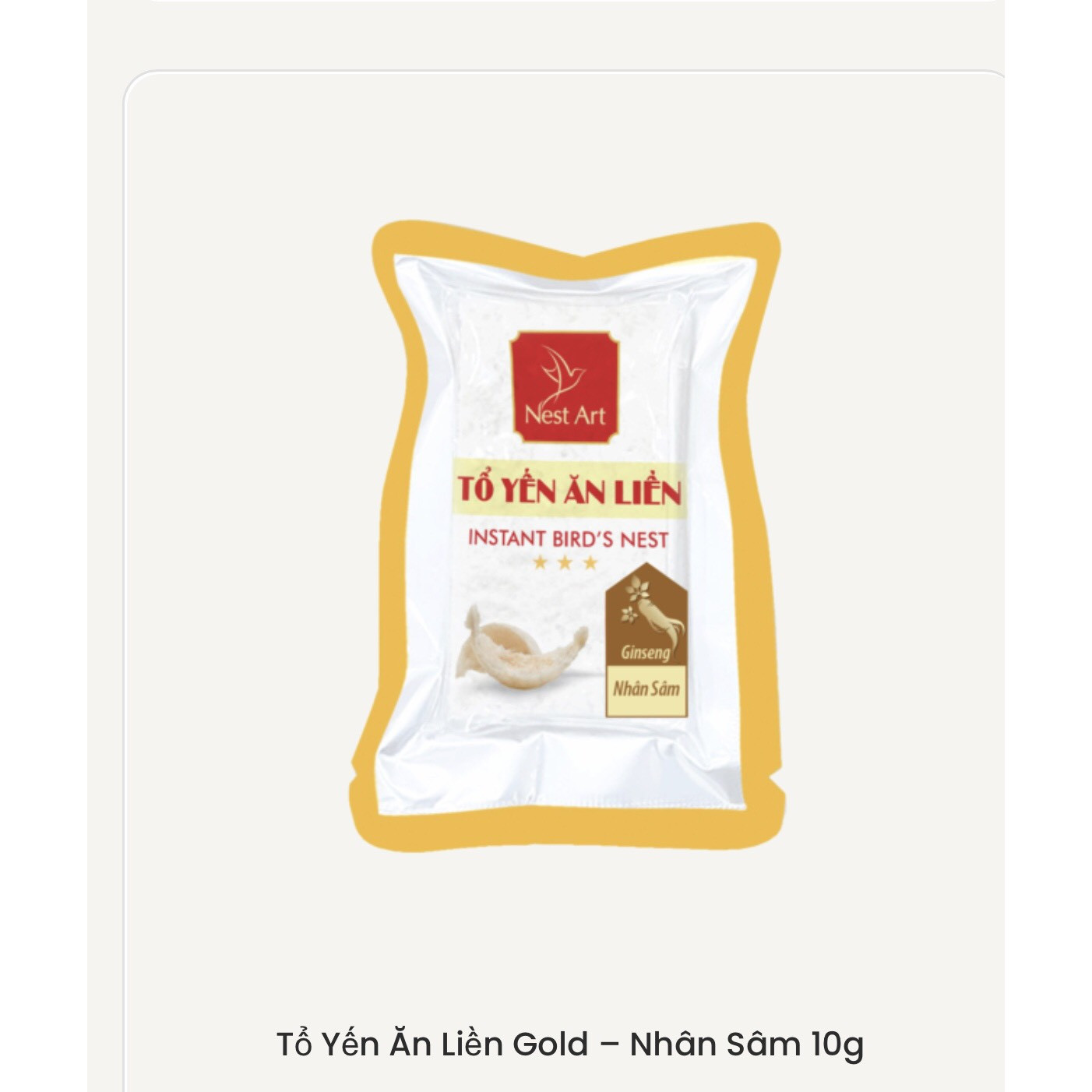 Tổ Yến Ăn Liền Gold – Nhân Sâm 10g