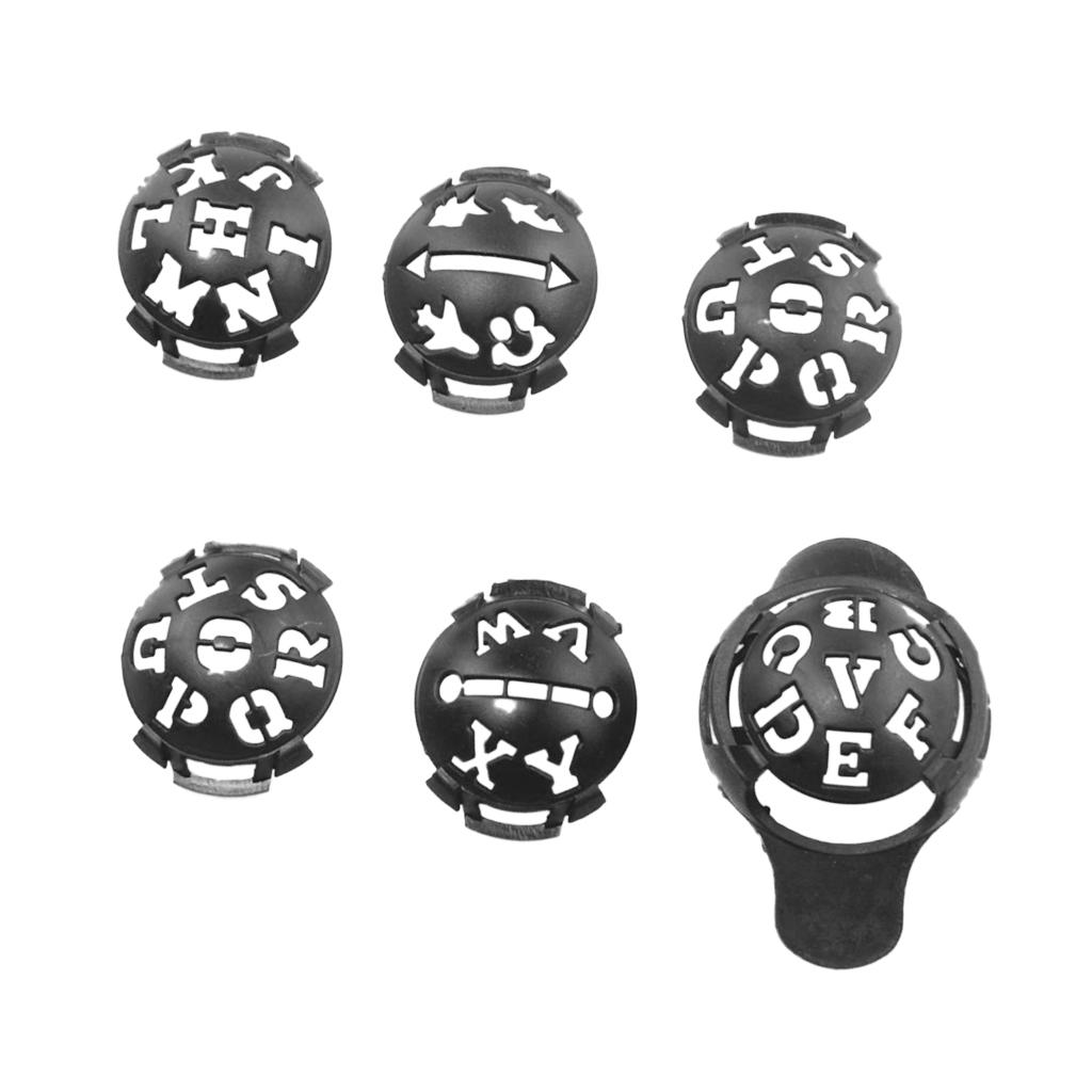 6 in 1 Golf Ball Line Liner Marker Alignment Drawing Tool for Putt Training