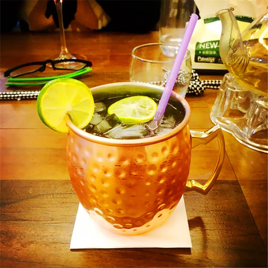 Moscow Mule Cocktail Mug/Cup Bar Vodka Cocktails Beer Cups with Straw Set