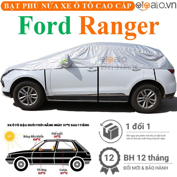 Bạt trùm phủ nửa nóc xe Ford Ranger cải dù 3 lớp cao cấp BPNX - OTOALO