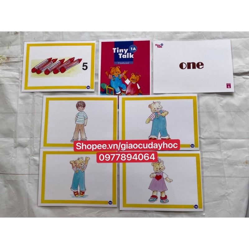 Flashcards Tiny Talk 1A-1B ( khổ A5 - ép plastic bền đẹp )