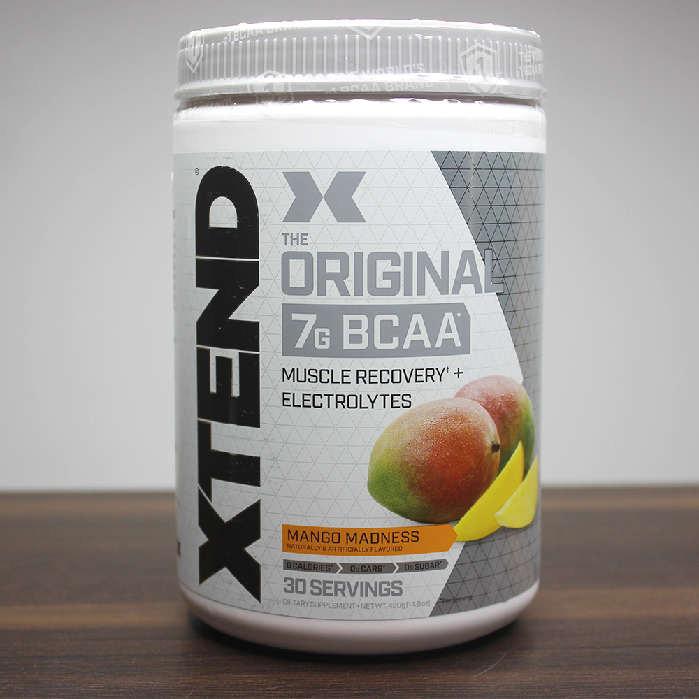 XTEND BCAA của Scivation hương Mango Madness (Xoài) hộp 30 lần dùng hỗ trợ phục hồi cơ bắp, tăng sức bền sức mạnh, đốt mỡ, giảm cân, giảm mỡ bụng cho người tập gym và chơi thể thao