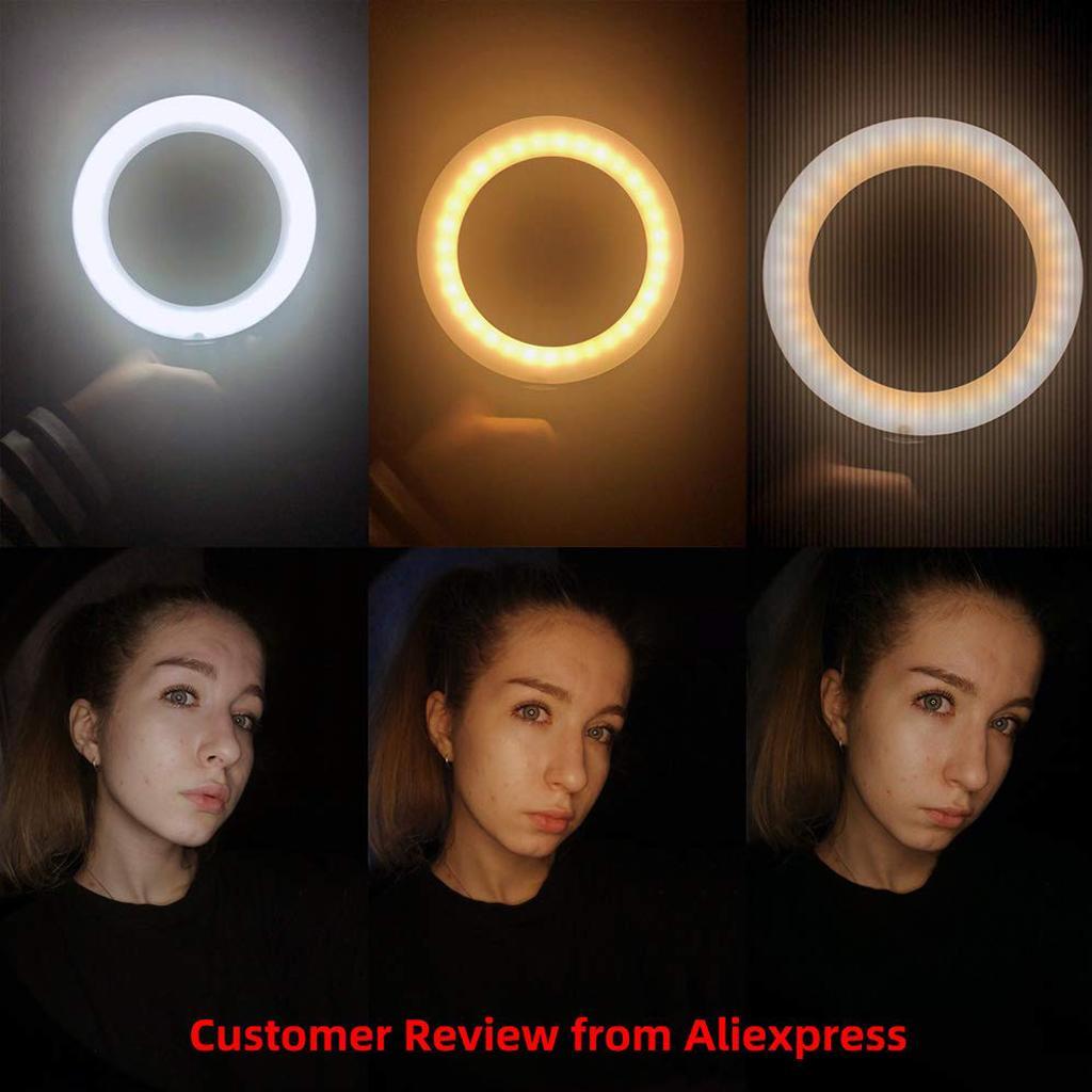 Selfie Portable LED Fill Light for YouTube Video Camera Photography