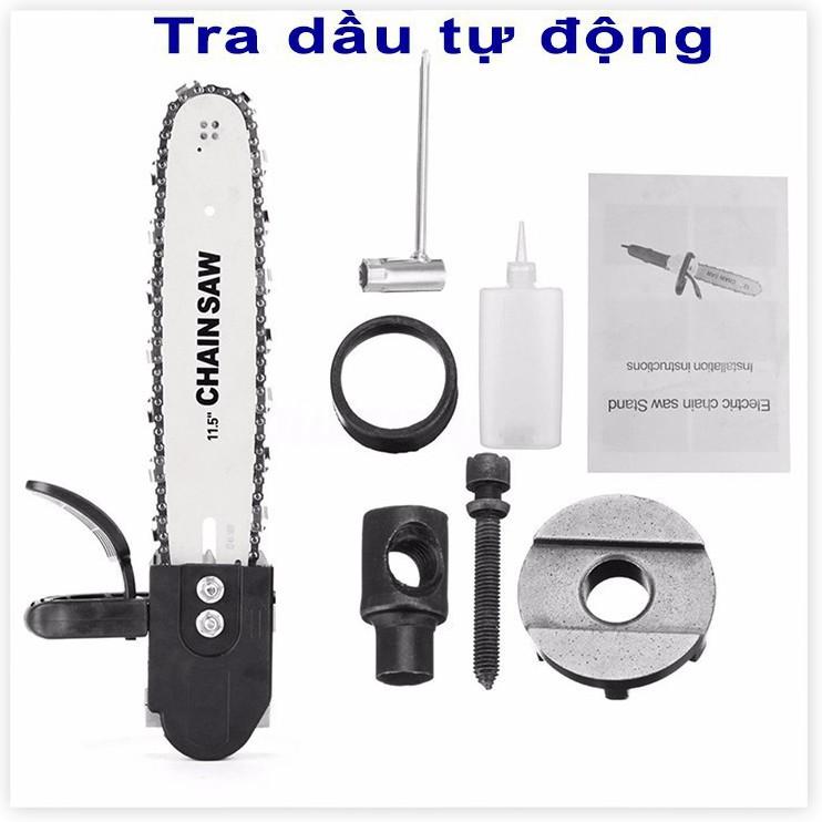 Lưỡi cưa xích gắn máy mài CHAIN SAW - luoi cua xich gan may mai - Có bình tra dầu tự động gắn liền