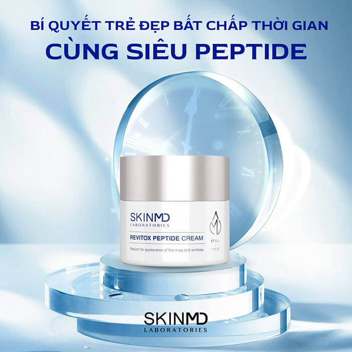 Kem Dưỡng Cải Thiện Nếp Nhăn SkinMD Revitox Peptide Cream 50g
