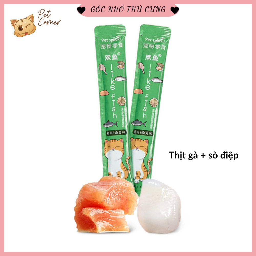 Combo 10 chiếc súp thưởng cho mèo giá rẻ Pet Snacks, Ciao, Shizuka, Cat Food