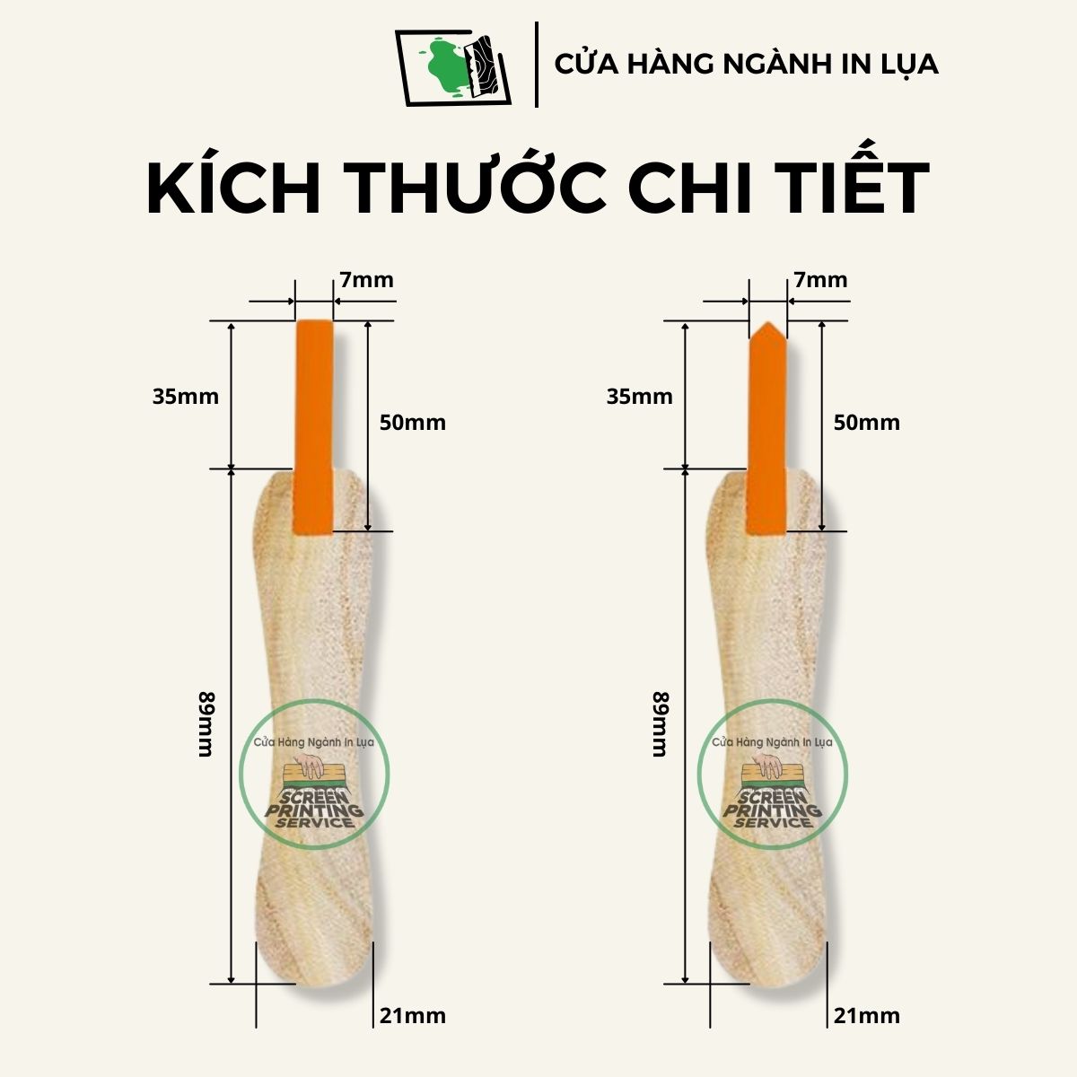 Dao gạt mực in lụa dày 7mm, độ cứng 70A