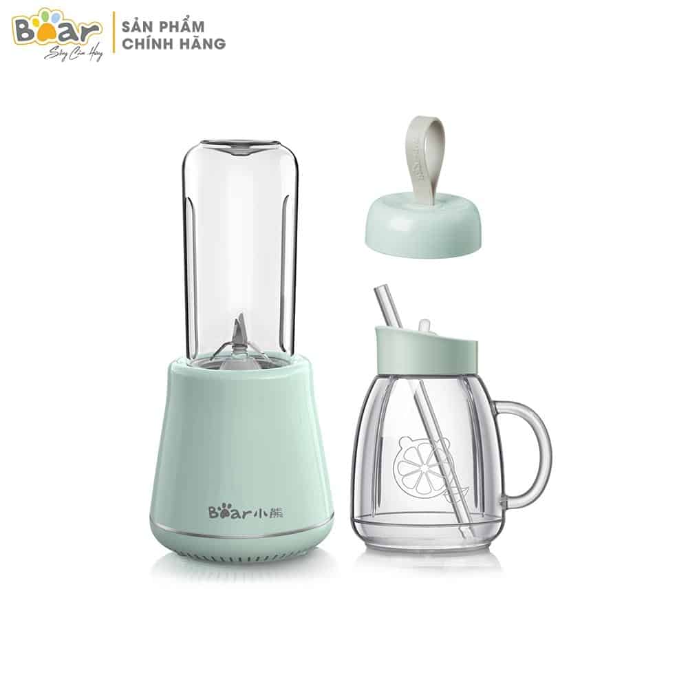 Máy Xay Sinh Tố Cầm Tay BEAR LLJ – D04A1, Kèm 2 Cốc Xay Dung Tích 400 ML, Công Suất 200 W - Hàng Chính Hãng