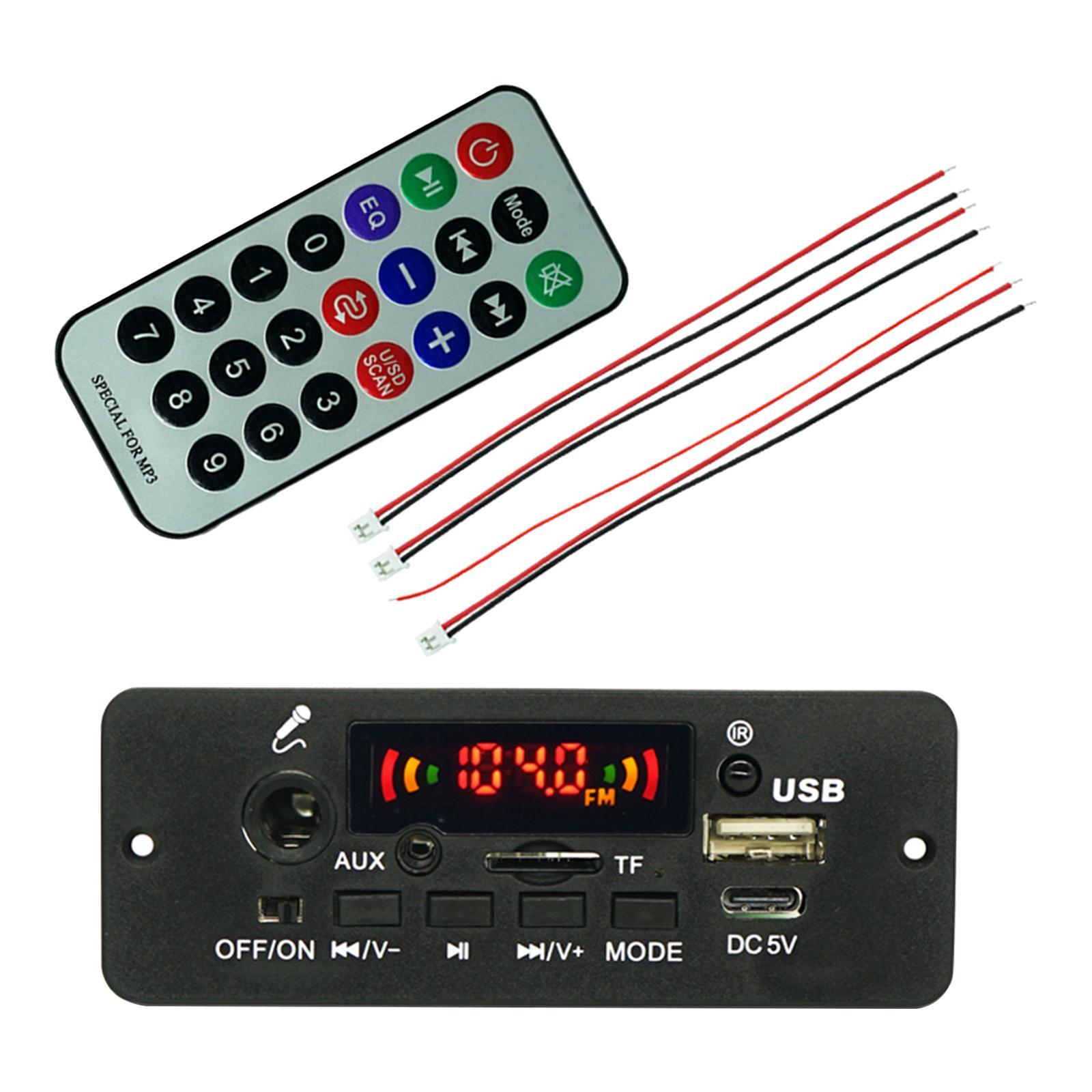 MP3 Board Support Recording Microphone Support TF USB 2x5W Amplifier