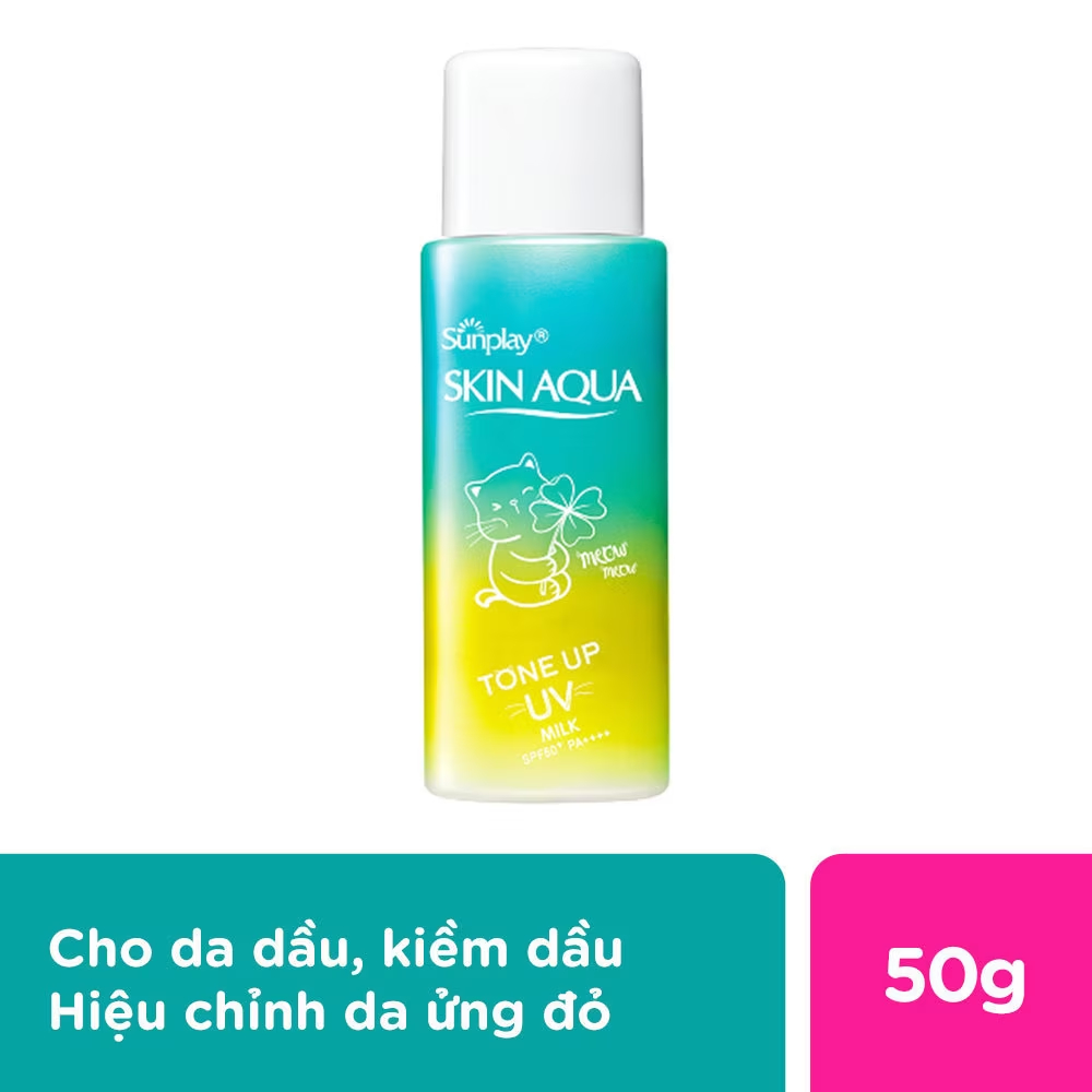 Sữa Chống Nắng Sunplay Skin Aqua Tone Up UV Milk Mint SPF50+ PA++++ Hiệu Chỉnh Sắc Da 50g