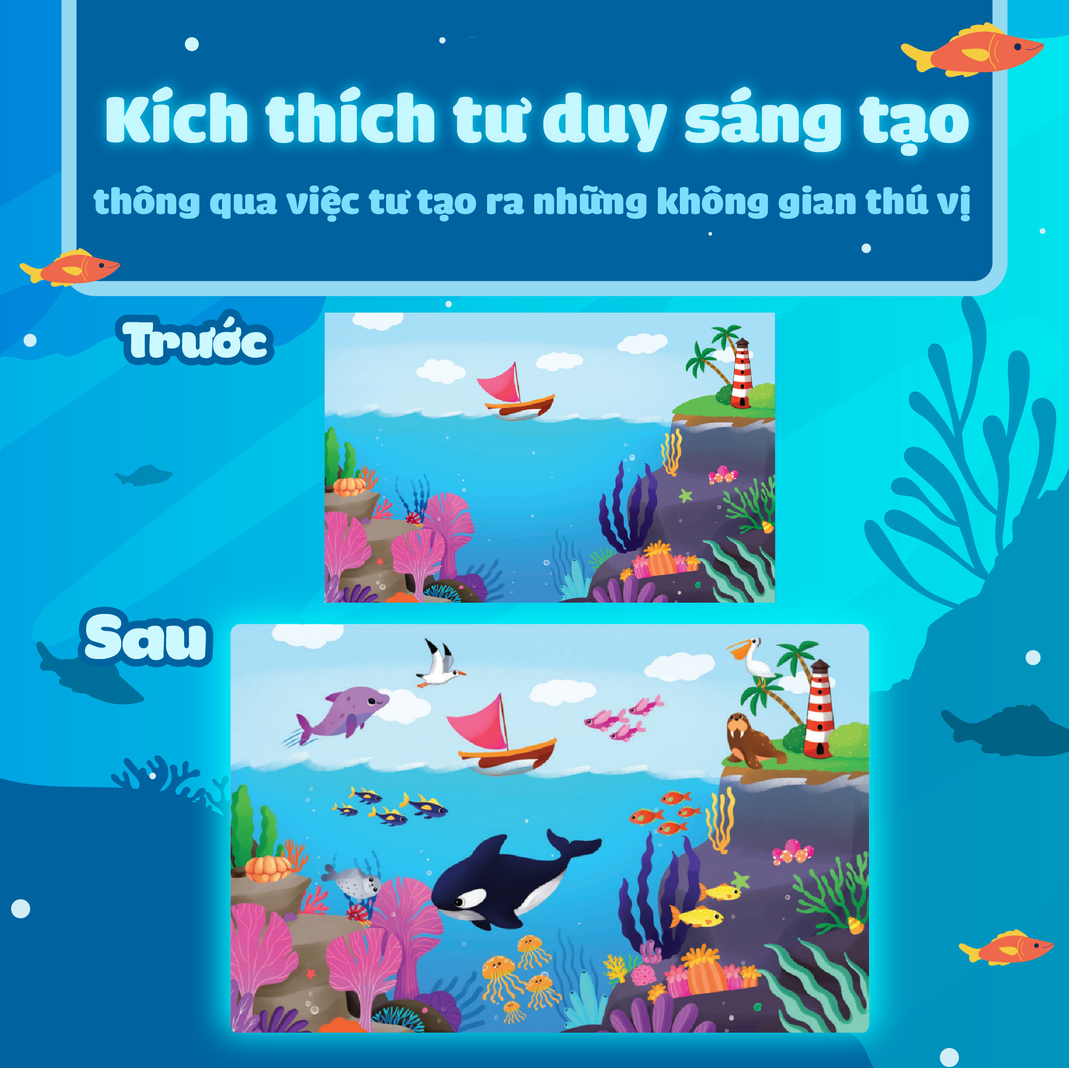 Sách trò chơi bóc dán - Cảm xúc Đại dương