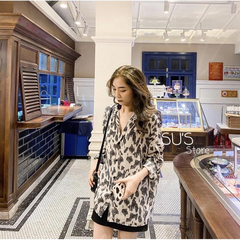 Áo sơmi da báo màu mới hot hit