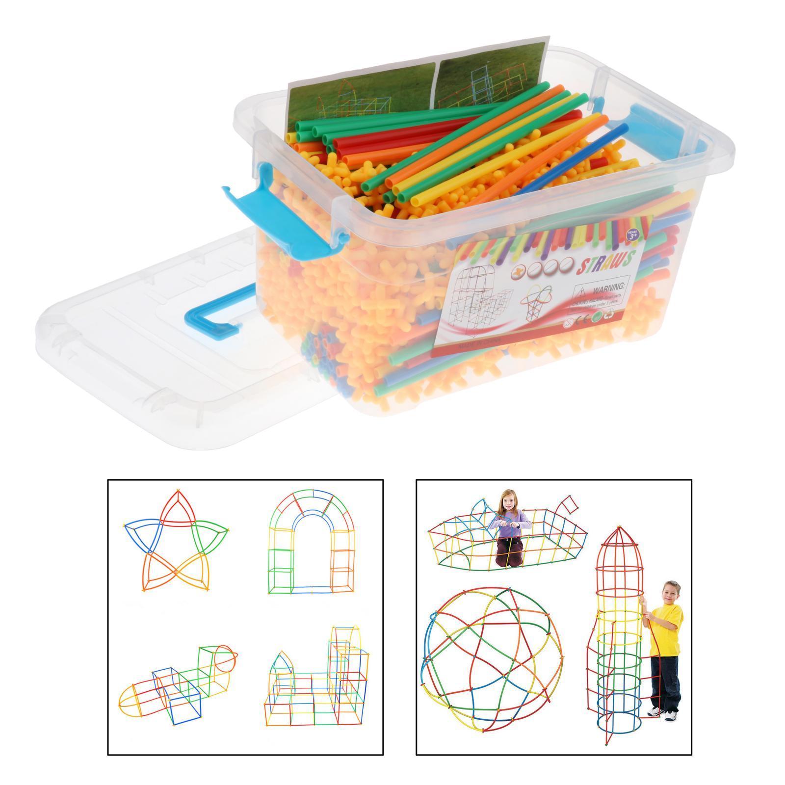 Fort Building Kit Construction Tunnel DIY Toys With Rods & Spheres