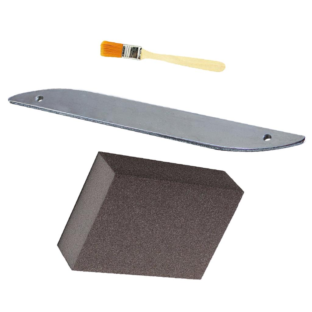 Guitar Maintenance Kit Diamond Fret Tool+Grinding Sponge+Cleaning Brush for Acoustic Guitar Bass