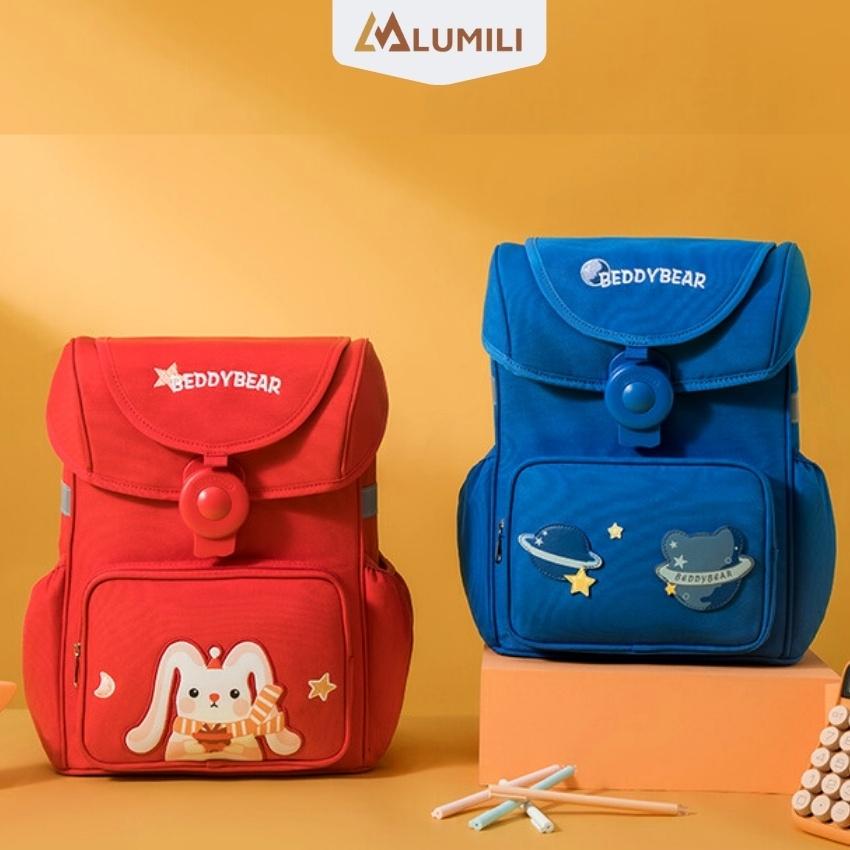 Balo chống gù trẻ em beddy bear cao cấp, cặp học sinh chống cận thị , gù lưng cho bé form hộp thoáng khí , siêu nhẹ