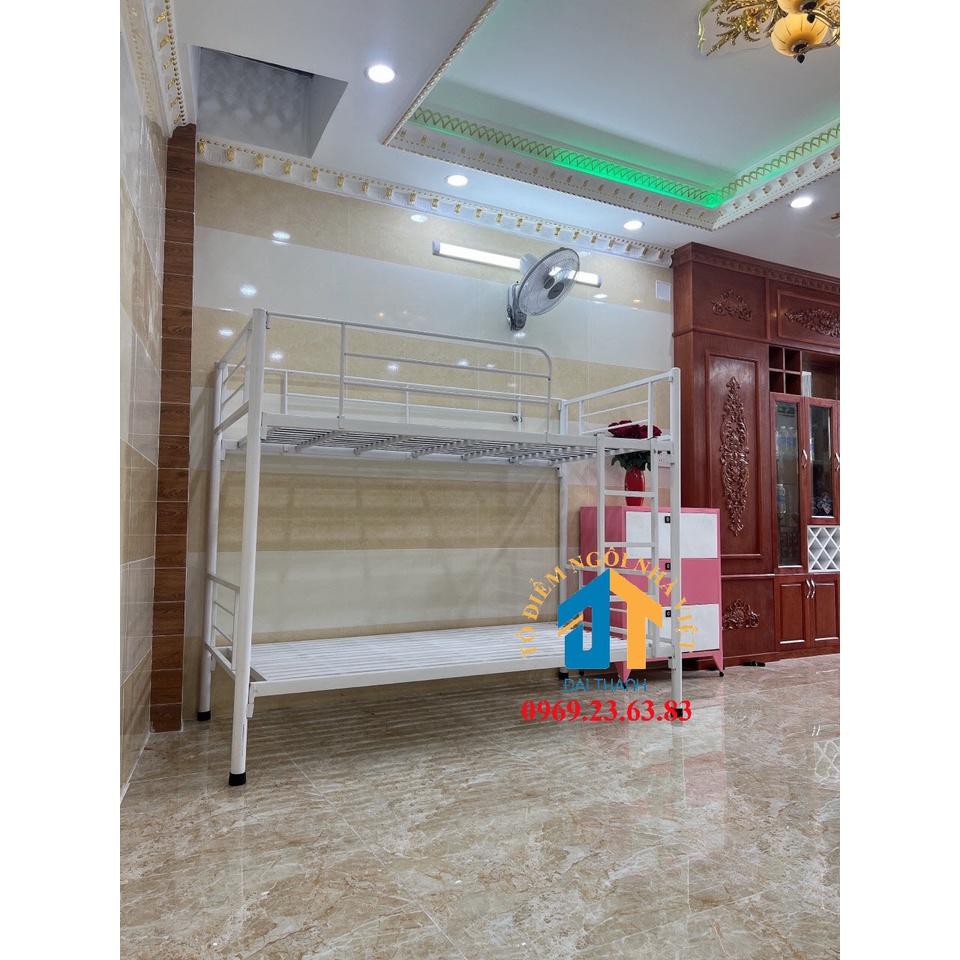 Giường Sắt 2 Tầng cao cấp MÀU TRẮNG 1mx2m