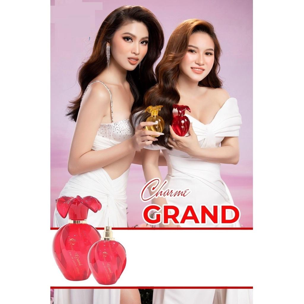 Nước hoa nữ cao cấp, Charme Grand, lưu hương lâu, hương hoa cỏ nhẹ nhàng, nữ tính, 100ml