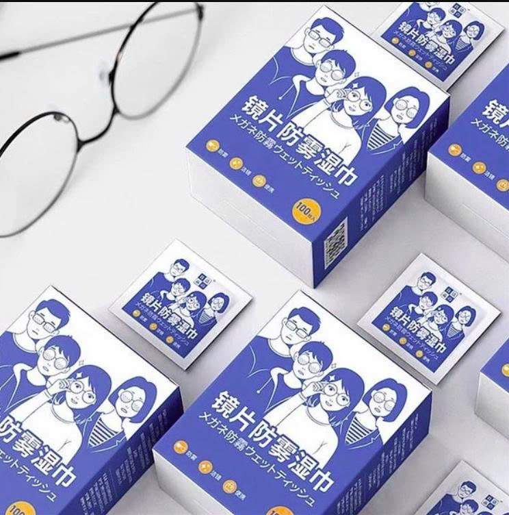 Hộp 100 khăn làm ngăn hơi đọng nước kính, khăn giấy lau nano lau sạch bụi, hơi nước, mờ sương bề mặt kính