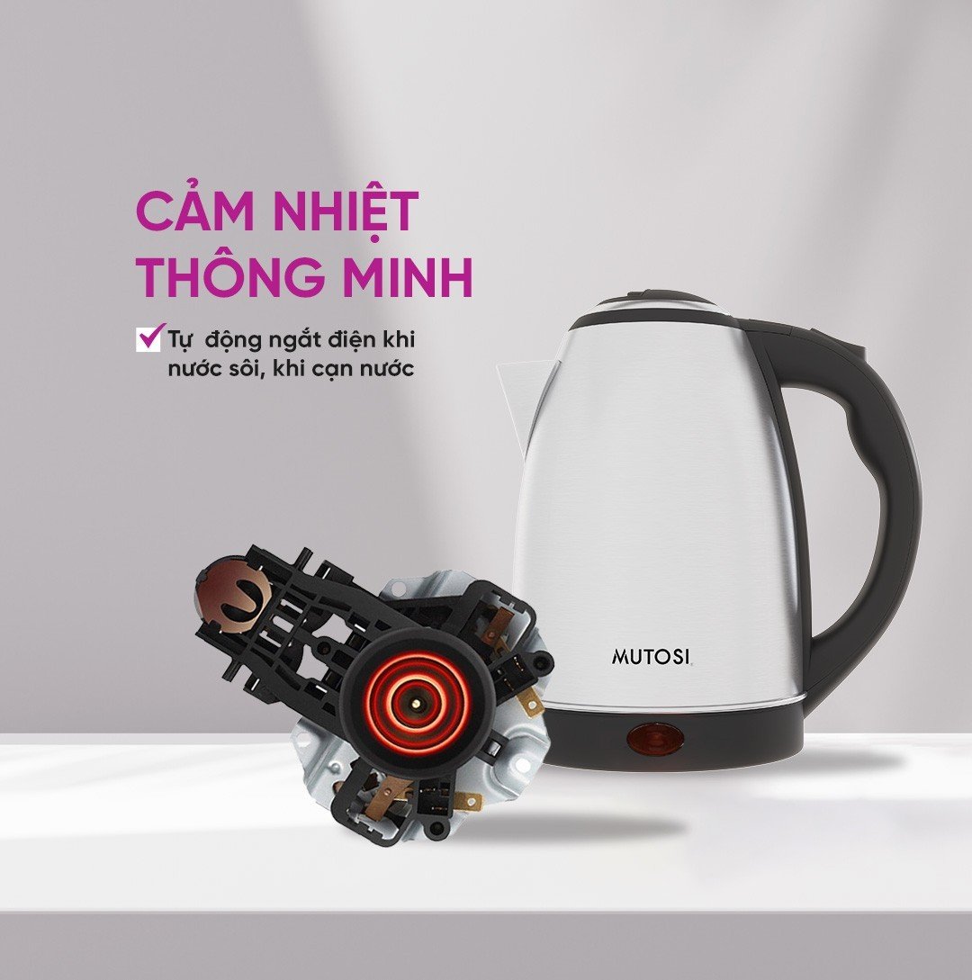 Ấm siêu tốc MUTOSI MK-10I-Hàng chính hãng